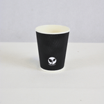 12oz Black Compostable Ripple Cups