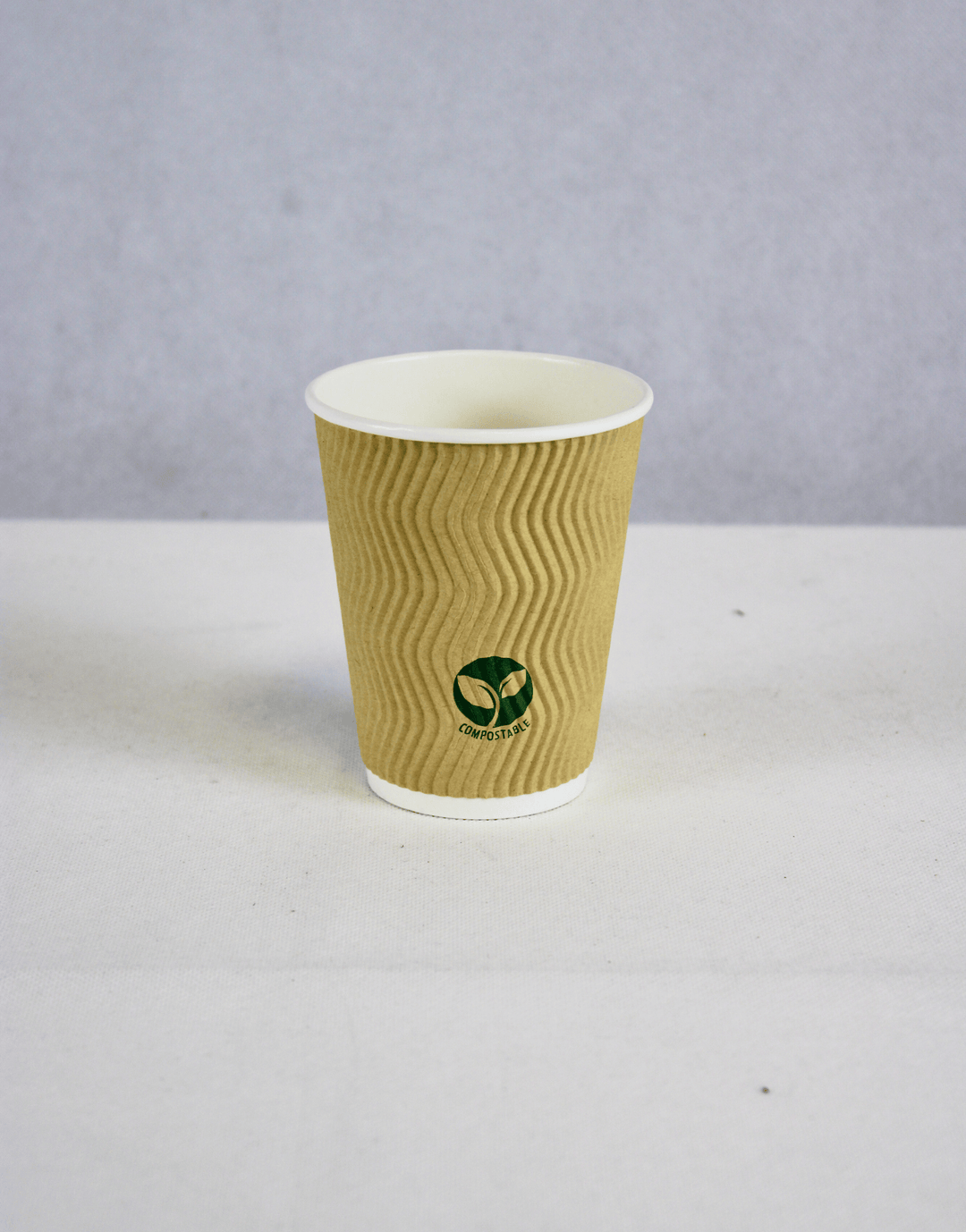 12oz Brown Compostable Ripple Cups