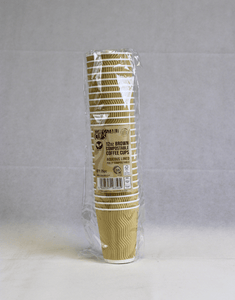 12oz Brown Compostable Ripple Cups