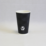 16oz Black Compostable Ripple Cups