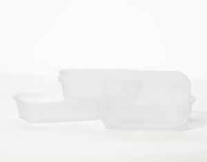 500ml Rectangular Plastic Food Containers & Lids - Smart Choice.