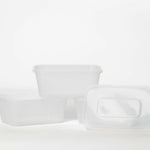 650ml Rectangular Plastic Food Containers & Lids - Smart Choice