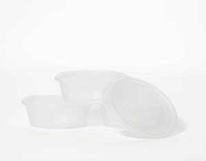 8oz Round Plastic Food Containers & Lids - Smart Choice.