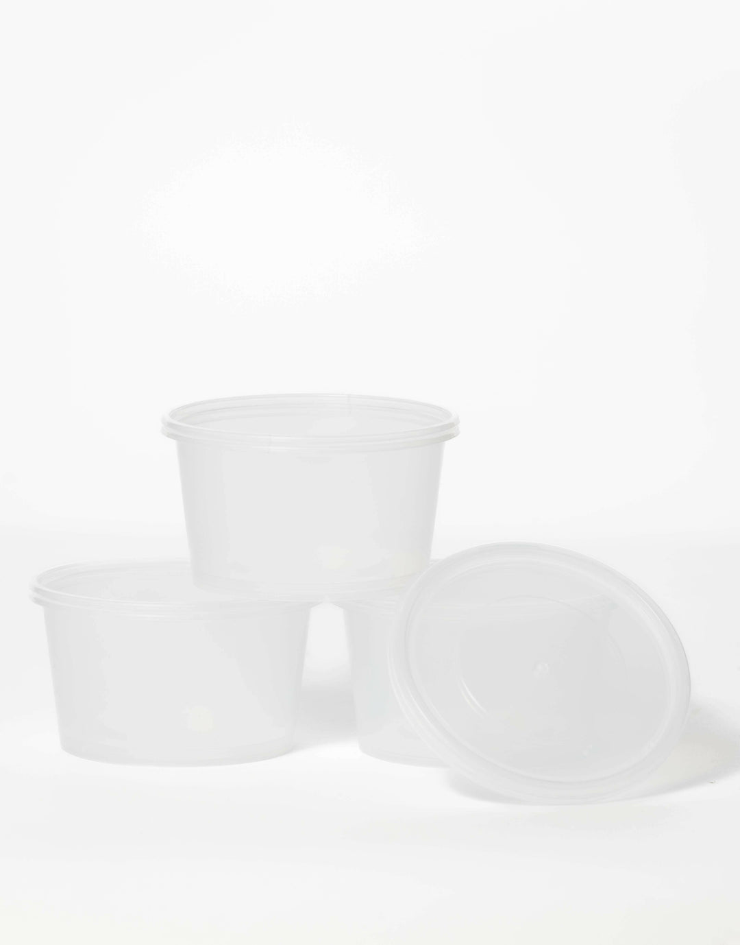 16oz Round Plastic Food Containers & Lids - Smart Choice.