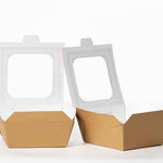 Medium Kraft Food Boxes (with window) - 32oz