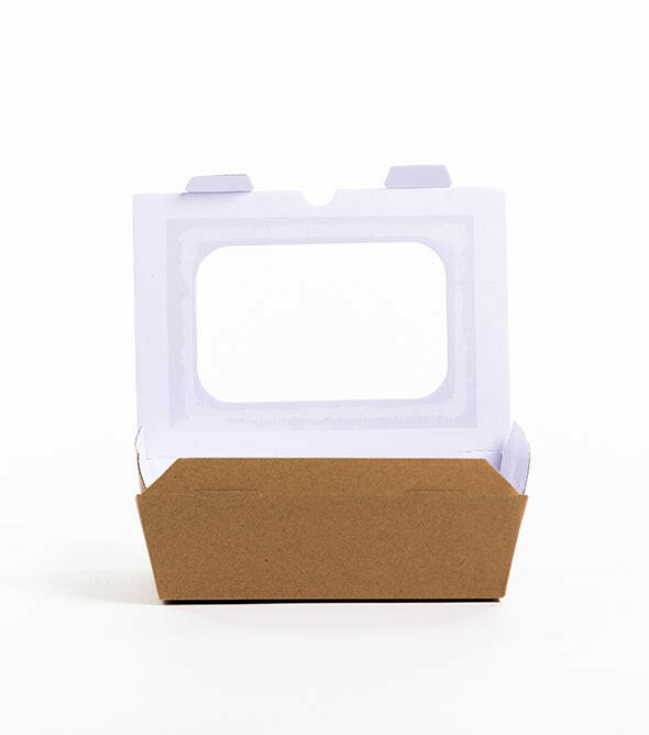 Large Kraft Food Boxes (with window) - 32oz.