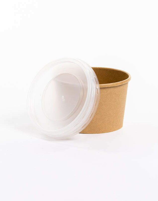 8oz Kraft Food Cups & Lids.