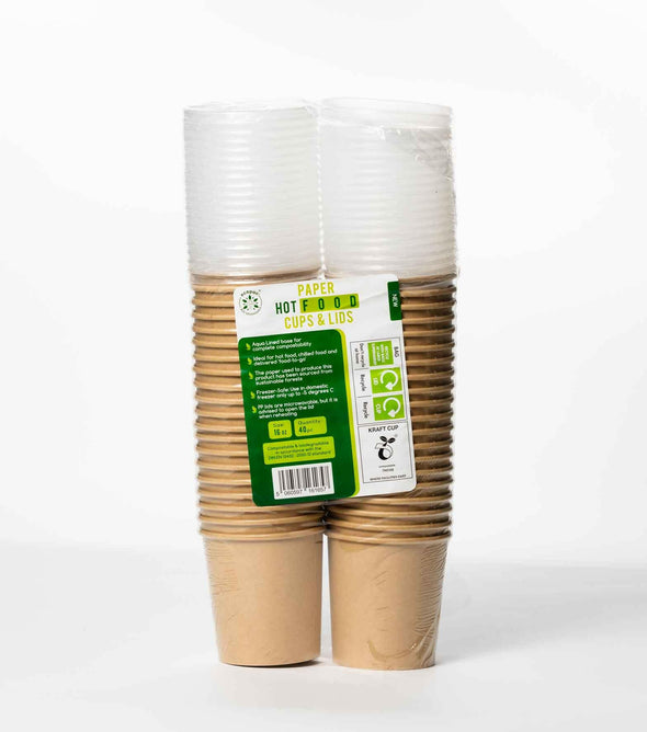 16oz Kraft Food Cups & Lids - 5