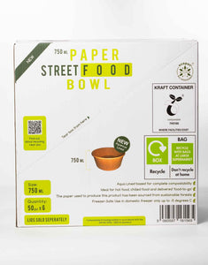 750ml Round Kraft Street Food Bowls.