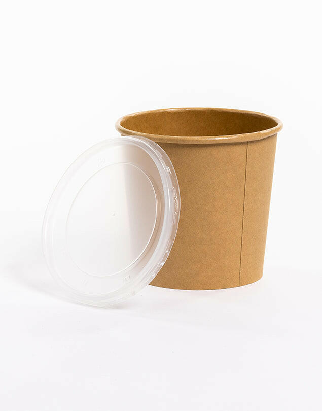 24oz Kraft Food Cups & Lids.