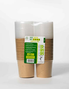 24oz Kraft Food Cups & Lids.