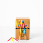 Assorted Neon Colours Mini Cocktail Paper Straws - 140mm