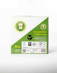 8oz Compostable Hot Drinks Cups.